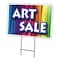 Signmission Art Sale Yard Sign & Stake outdoor plastic coroplast window, C-2436-DS-Art Sale C-2436-DS-Art Sale - alternate 1
